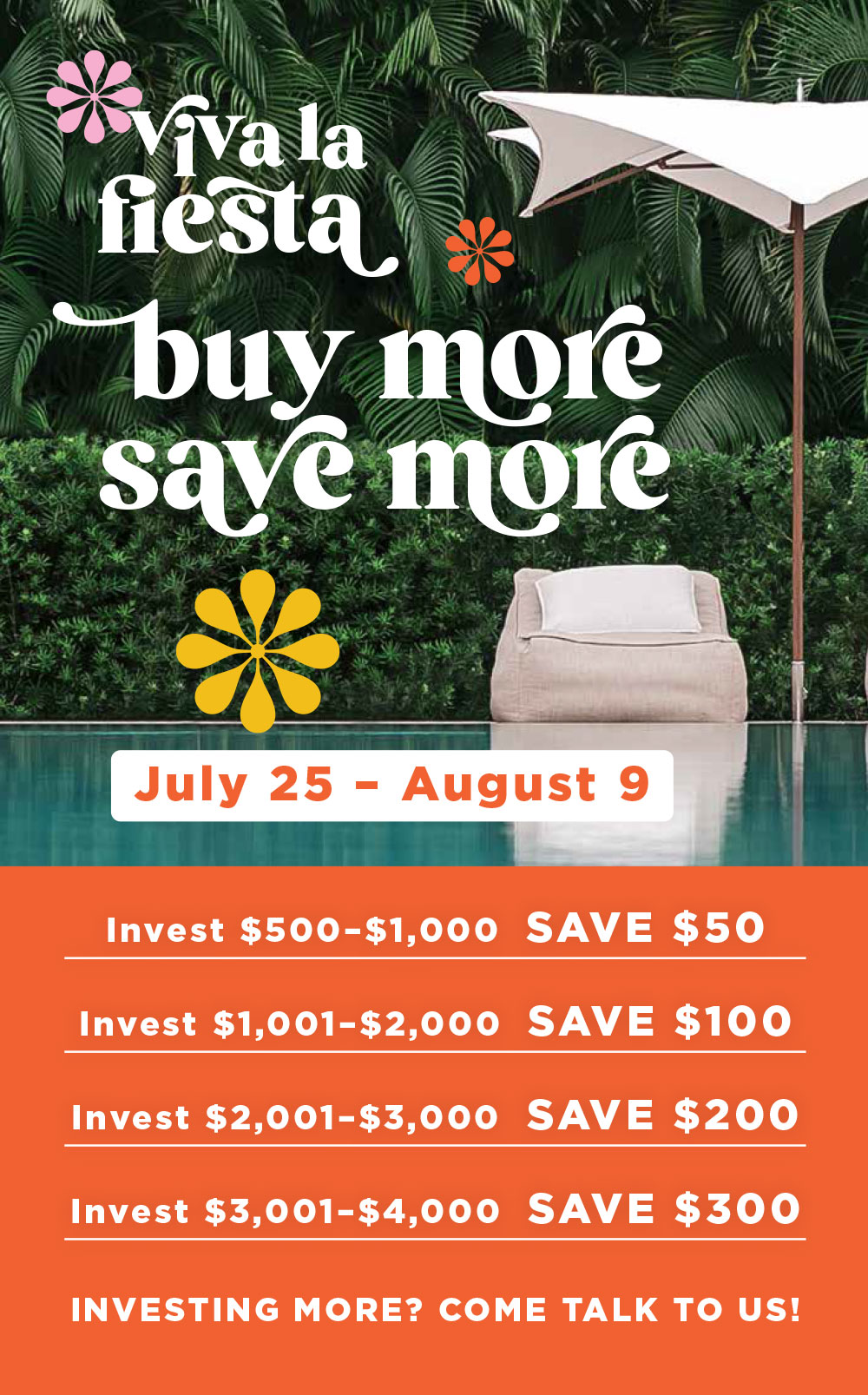 viva la fiesta - buy more save more